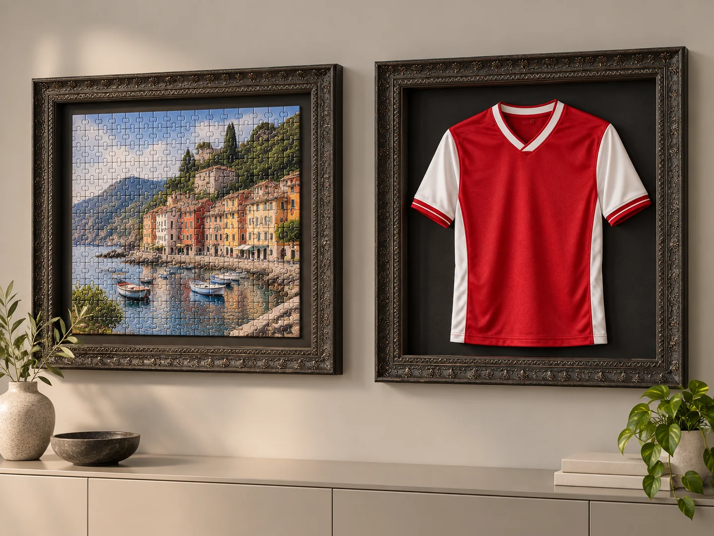 Puzzle, spor forması ve üç boyutlu obje çerçeveleme
